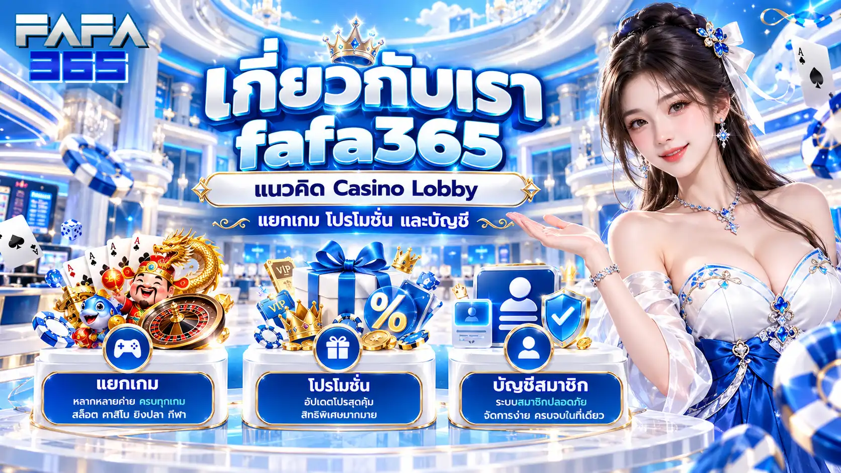 เกี่ยวกับเรา fafa365 แนวคิด 365 Casino Route แยกสล็อต RTP โปรโมชั่น บัญชี คาสิโน และกีฬา